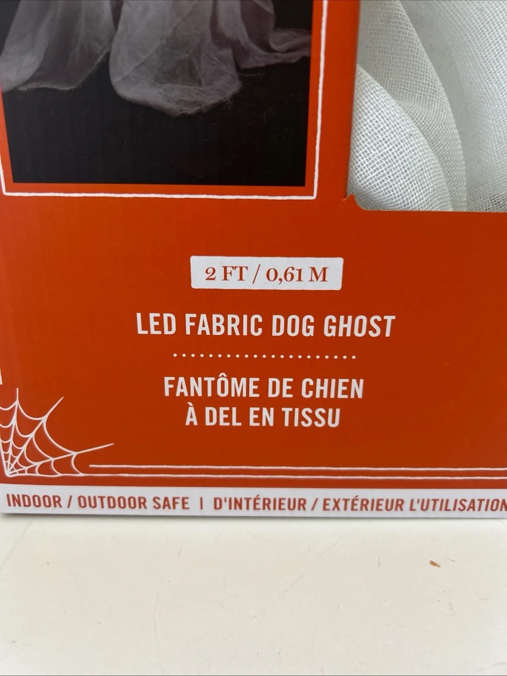 Martha Stewart White Mesh LED Light Up Dog Ghost Decoration Halloween NEW
